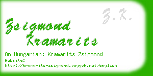 zsigmond kramarits business card